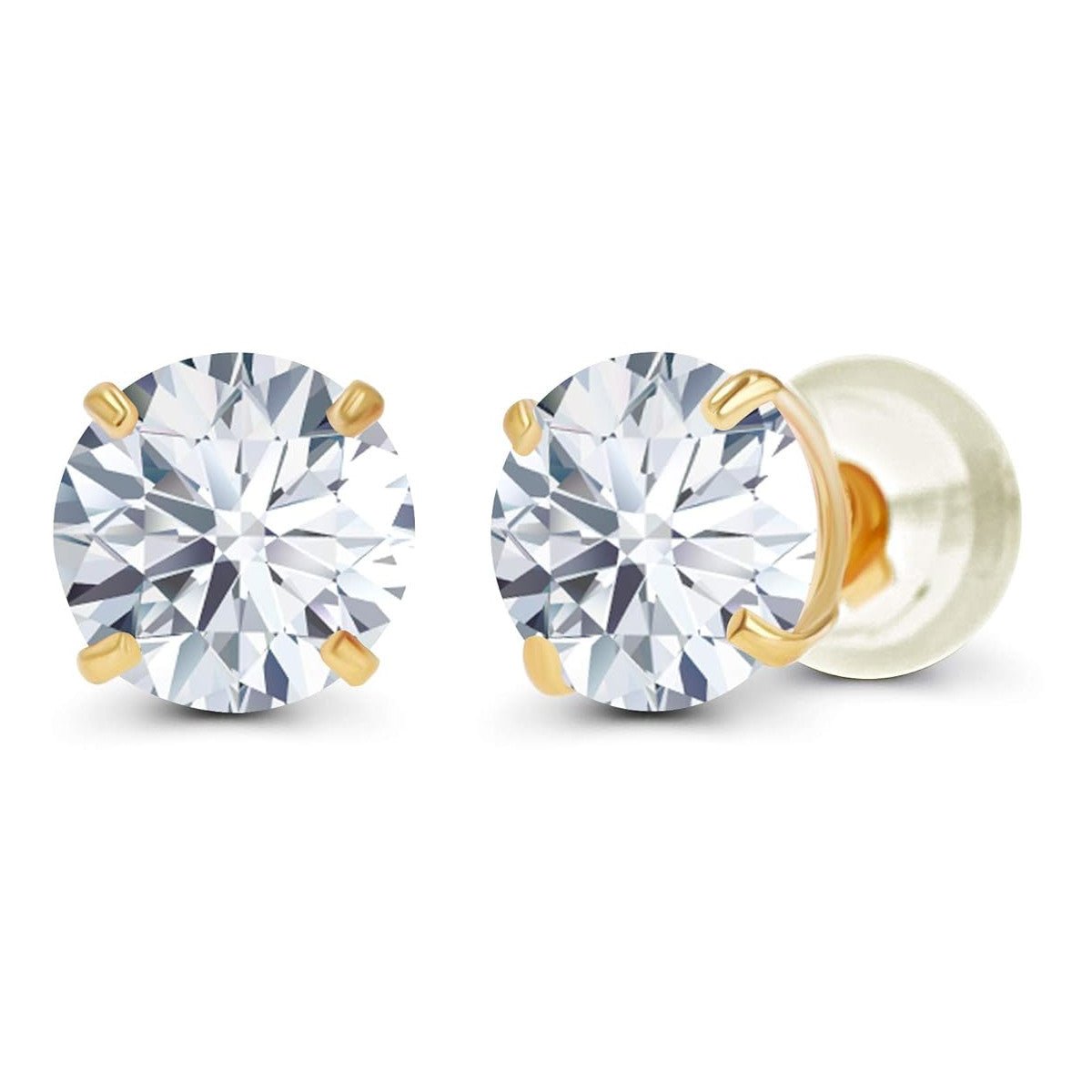 1.50 CTW AGI Certified Lab - Grown Diamond Stud Earrings in 14K White or Yellow Gold | F - G Color | VS Clarity | Ethical Luxury - New Generation Old Tradition