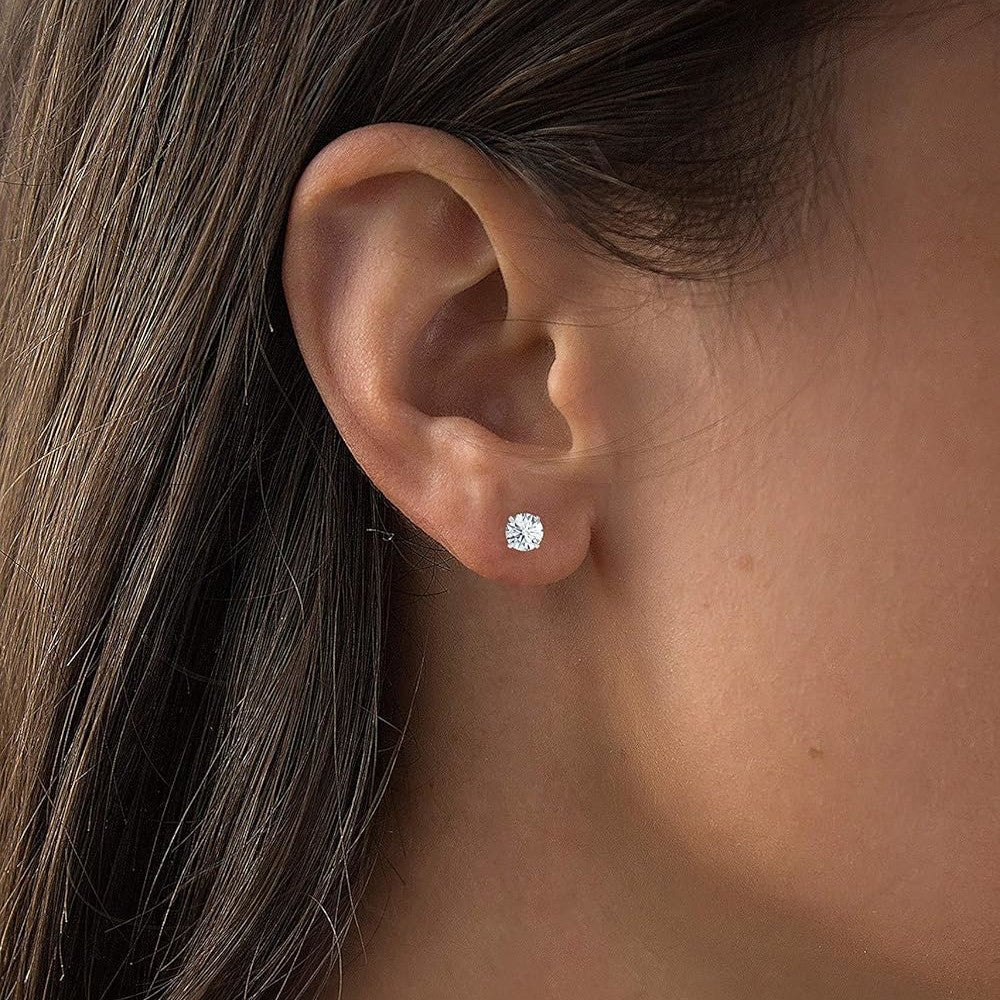 1.50 CTW AGI Certified Lab - Grown Diamond Stud Earrings in 14K White or Yellow Gold | F - G Color | VS Clarity | Ethical Luxury - New Generation Old Tradition