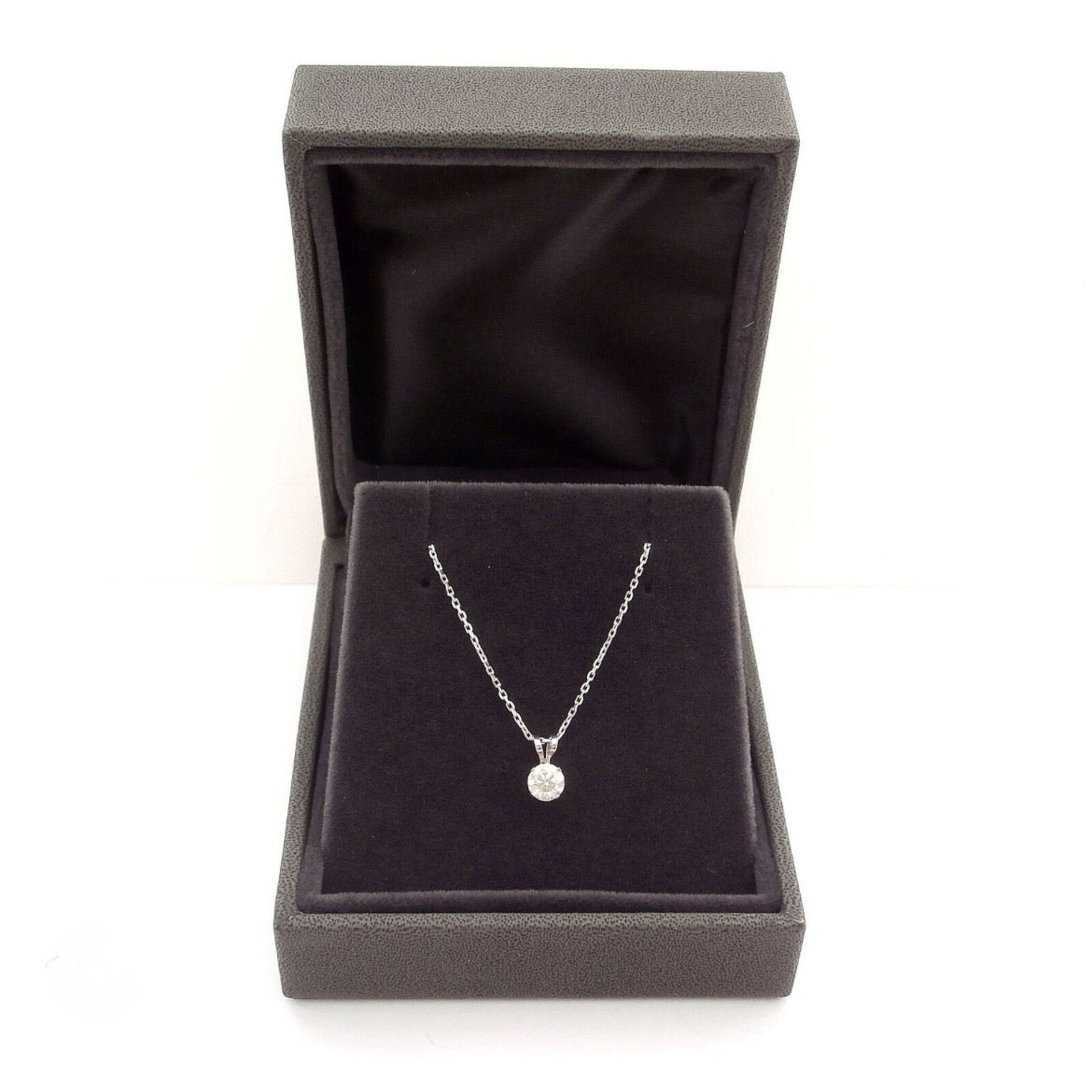 1.00 CTW AGI Certified Lab Grown Diamond Pendant - G/VS Clarity Round Cut in Choice of 14K White or Yellow Gold - Bijoux Majestique Jewelry