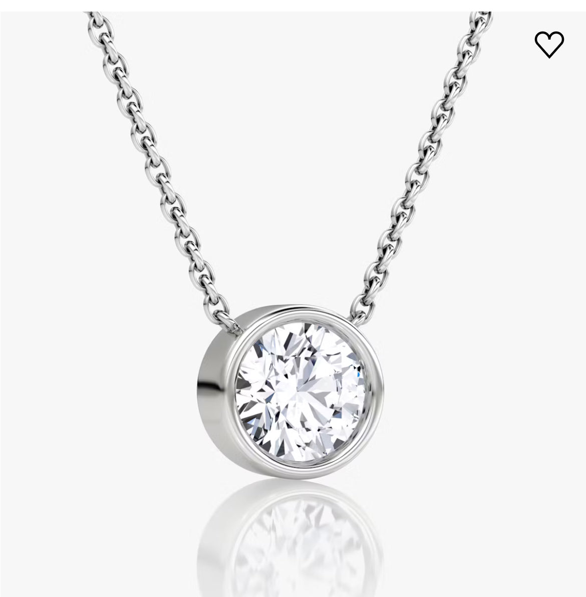 AGI Certified 1.00 Ctw Bezel Set Round Lab Grown Diamond Pendant - G/VS Clarity in Choice of 14K White or Yellow Gold - Bijoux Majestique Jewelry