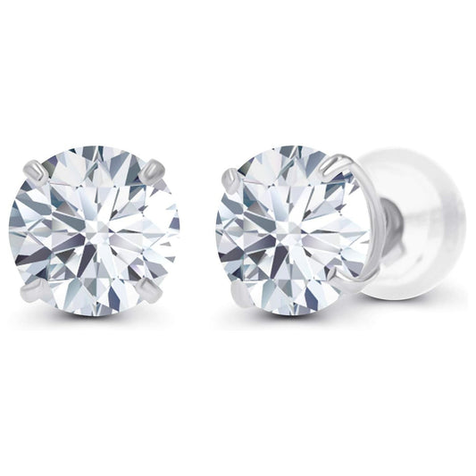 1.50 CTW AGI Certified Lab - Grown Diamond Stud Earrings in 14K White or Yellow Gold | F - G Color | VS Clarity | Ethical Luxury - New Generation Old Tradition